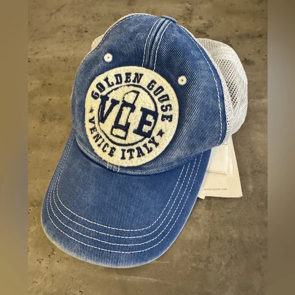 Golden Goose Denim Blue and White Hat - Picture 3 of 5